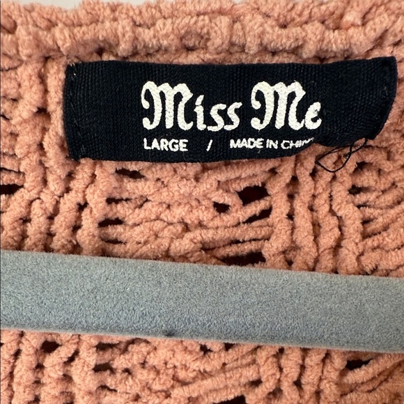 Miss Me Mauve, Light Orange and Cream Cable Knit Cardigan - Picture 6 of 6